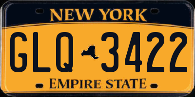 NY license plate GLQ3422