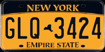 NY license plate GLQ3424