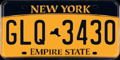 NY license plate GLQ3430