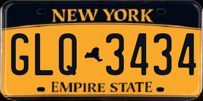 NY license plate GLQ3434