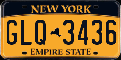 NY license plate GLQ3436