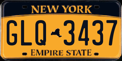 NY license plate GLQ3437
