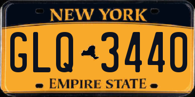 NY license plate GLQ3440