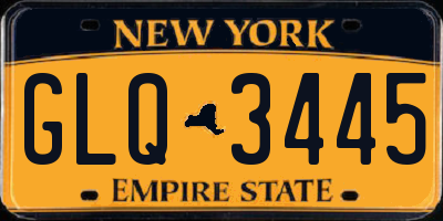 NY license plate GLQ3445