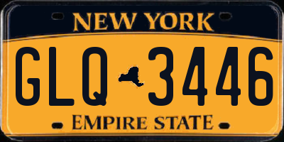 NY license plate GLQ3446
