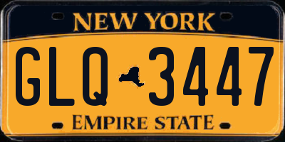 NY license plate GLQ3447