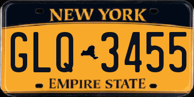 NY license plate GLQ3455