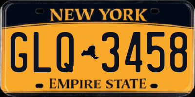 NY license plate GLQ3458