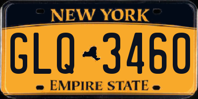 NY license plate GLQ3460
