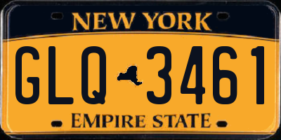 NY license plate GLQ3461