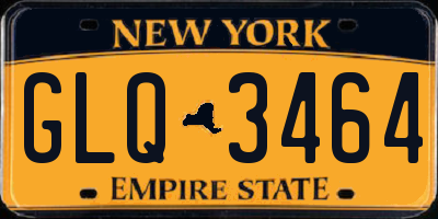 NY license plate GLQ3464