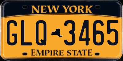 NY license plate GLQ3465