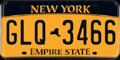 NY license plate GLQ3466