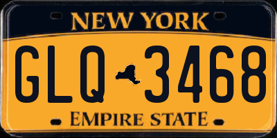 NY license plate GLQ3468