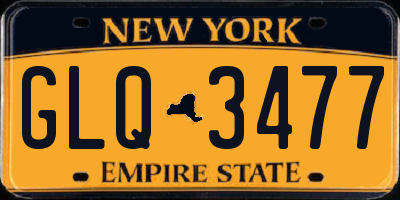NY license plate GLQ3477