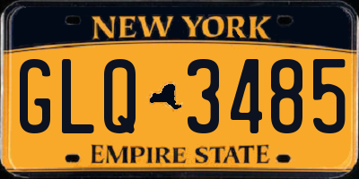 NY license plate GLQ3485