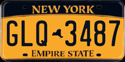 NY license plate GLQ3487