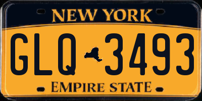 NY license plate GLQ3493
