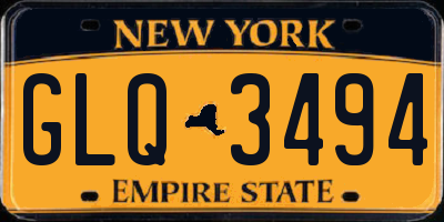 NY license plate GLQ3494