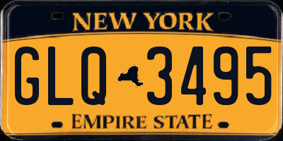 NY license plate GLQ3495