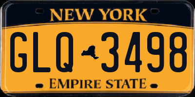 NY license plate GLQ3498