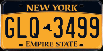 NY license plate GLQ3499