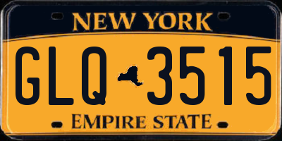 NY license plate GLQ3515