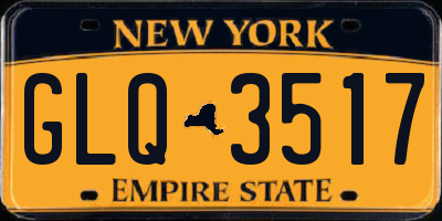 NY license plate GLQ3517