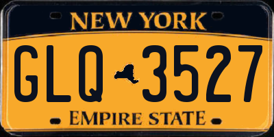 NY license plate GLQ3527