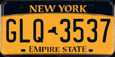 NY license plate GLQ3537