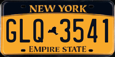 NY license plate GLQ3541
