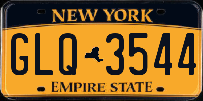 NY license plate GLQ3544