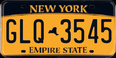 NY license plate GLQ3545