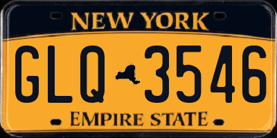NY license plate GLQ3546
