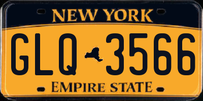 NY license plate GLQ3566