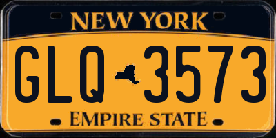 NY license plate GLQ3573