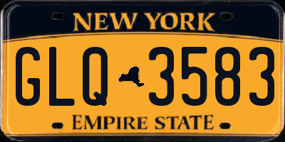NY license plate GLQ3583