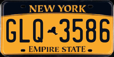 NY license plate GLQ3586