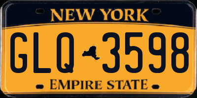 NY license plate GLQ3598