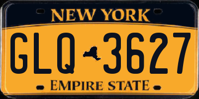 NY license plate GLQ3627