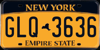 NY license plate GLQ3636