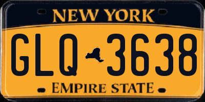 NY license plate GLQ3638