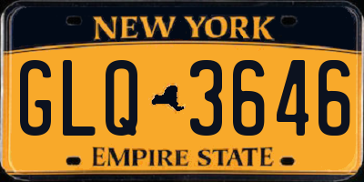 NY license plate GLQ3646