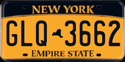 NY license plate GLQ3662