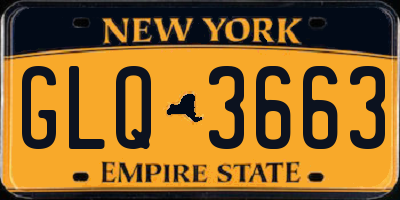 NY license plate GLQ3663