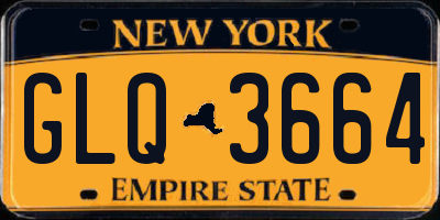 NY license plate GLQ3664