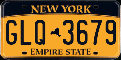 NY license plate GLQ3679