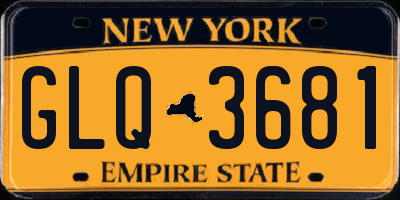 NY license plate GLQ3681