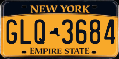 NY license plate GLQ3684