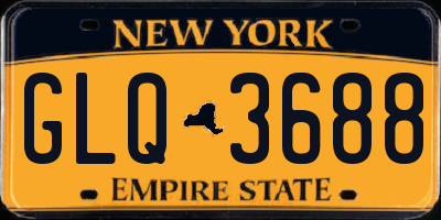 NY license plate GLQ3688